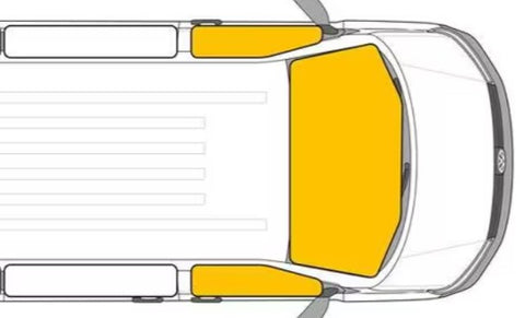 VW T5/ T6/ T6.1 Fahrerhaus - Thermomatte / Isolationsmatte / Innenisolierung - Set 3-teilig / kurzer und langer Radstand Ab 2003