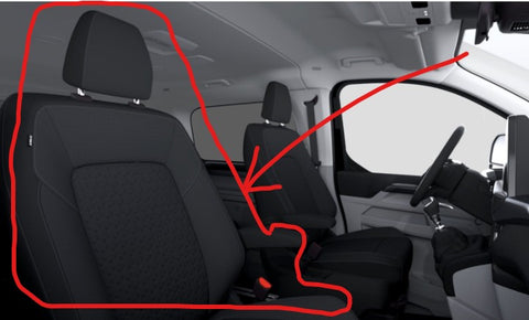Console girevole per Ford Transit Custom V710 dal 10/2023 e VW Transporter dal 02/2025 - lato passeggero