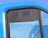 Lüftungsgitter für Mercedes Sprinter und VW Crafter – mit Moskitonetz, Aluminium Schwarz, 2er-Set