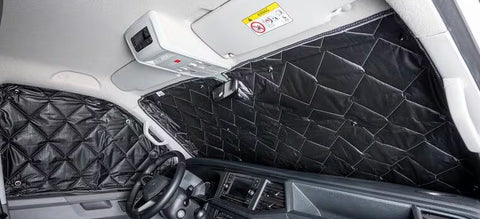 VW T4 Fahrerhaus PREMIUM BLACKLINE - Thermomatte / Isolationsmatte / Innenisolierung - Set 3-teilig kurzer und langer Radstand ab 1990