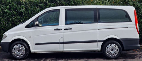 Mercedes Vito/ Vito Tourer/V-Klasse - Abdeckung / Verdunklung / Sonnenschutz / Thermomatte / Isolationsmatte / Innenisolierung - Set 8-teilig extra langer Radstand 2004-2014