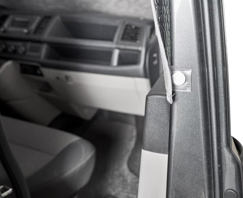VW T5/T6/T6.1 California/ Multivan Hindermann Travel für das Fahrerhaus Innenisoliermatten / Thermoabdeckung / Verdunklung / Sonnenschutz / Blickschutz, 3-teilig - alle Radstände