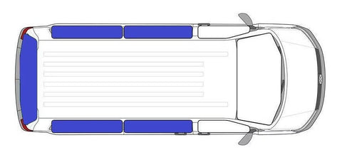 VW T5/T6/T6.1 + California/ Multivan Hindermann Travel für den Wohnraum - Isoliermatten / Thermoabdeckung / Verdunklung / Sonnenschutz / Blickschutz, 3-teilig - alle Radstände