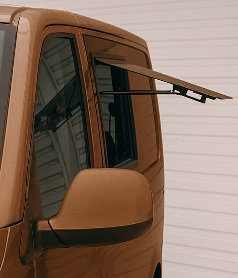 Fenêtre en verre véritable VW T6.1 / T6 / T5 (avant gauche) avec fenêtre à charnière intégrée