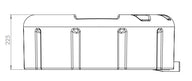 Wassertank rund für Reserveradkasten, Reserveradmulde – 53 Liter