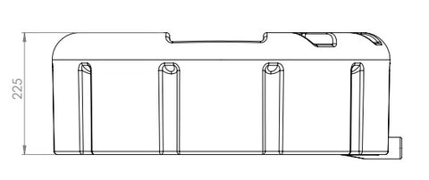 Wassertank rund für Reserveradkasten, Reserveradmulde – 53 Liter