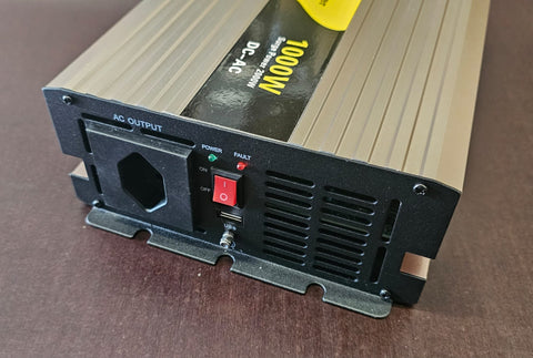 Convertitore di tensione, onda sinusoidale pura 1000W/12V/230V incluso telecomando