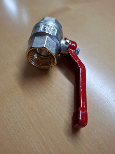 Valvola a sfera 3/4 di pollice filettatura interna – ottone nichelato con leva lunga