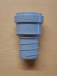 Raccord adaptateur de tube vers tuyau spiralé 28 mm – Gris