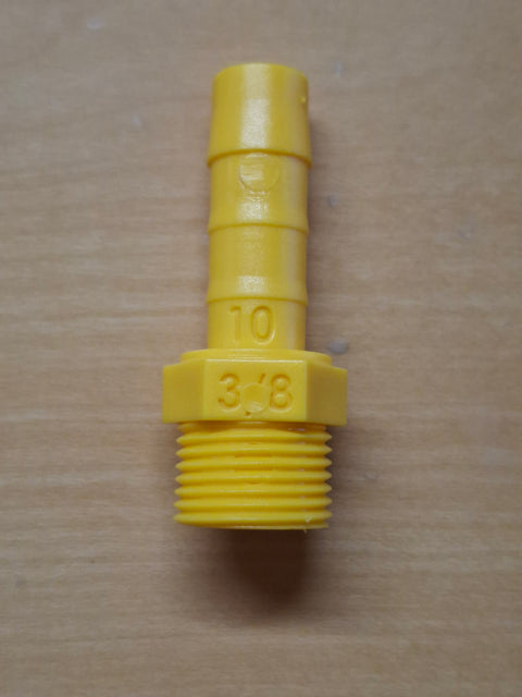 Einschraubtülle gerade 10 mm mit 3/8 Zoll Gewinde – WeissGelb