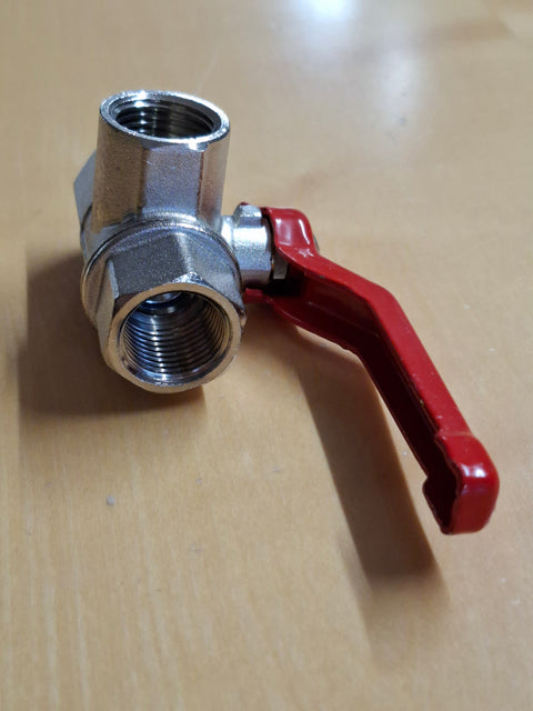 Rubinetto a 3 vie in alluminio – 1/2 pollice filettatura interna con leva lunga