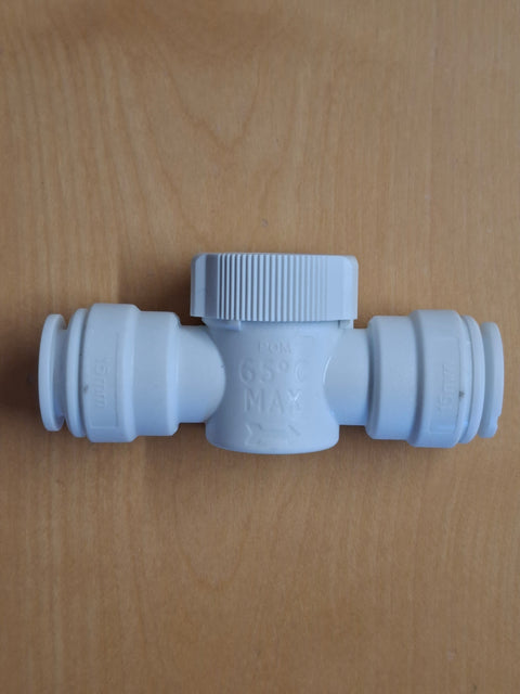 Robinet d’arrêt 15 mm – système à emboîtement pour conduites d’eau