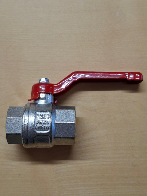Valvola a sfera 3/4 di pollice filettatura interna – ottone nichelato con leva lunga