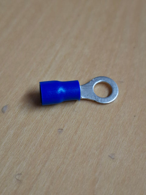Ringkabelschuhe M5 blau, 1,5–2,5 mm² – teilisoliert, 10er-Pack