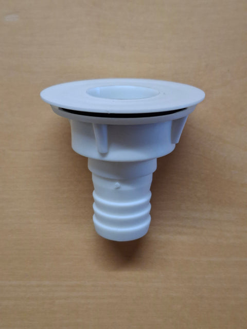 Set di scarico d'acqua dritto – raccordo per tubo da 3/4 di pollice, per fori di scarico Ø 25–37 mm