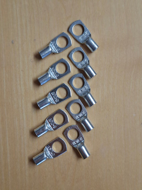 Rohrkabelschuhe 10 mm² / M8 – verzinnt, 10er-Pack