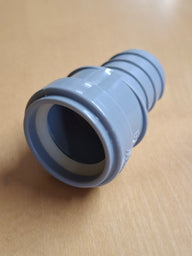 Raccord adaptateur de tube vers tuyau spiralé 28 mm – Gris