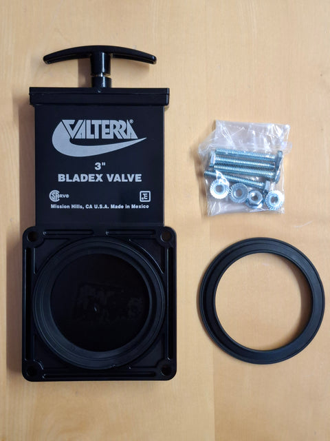 Valvola a saracinesca Valterra da 3" per serbatoi di acque reflue e WC