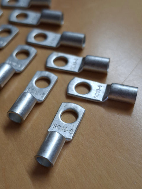 Rohrkabelschuhe 10 mm² / M6 – Kupfer verzinnt, 10 Stück