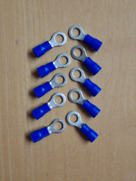 Ringkabelschuhe M5 blau, 1,5–2,5 mm² – teilisoliert, 10er-Pack