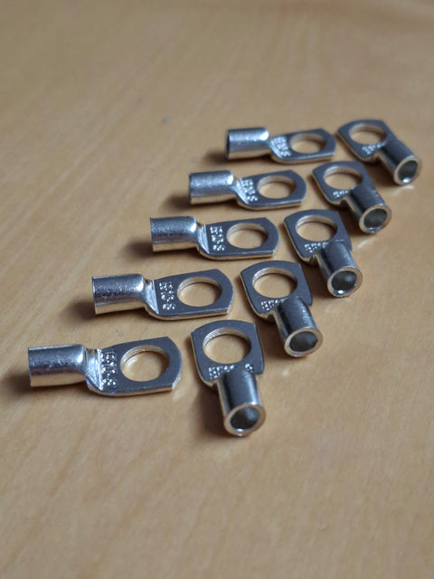 Rohrkabelschuhe 10 mm² / M8 – verzinnt, 10er-Pack