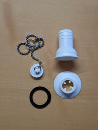 Raccordo scarico acqua dritto - tubo flessibile 1", apertura scarico 31 mm