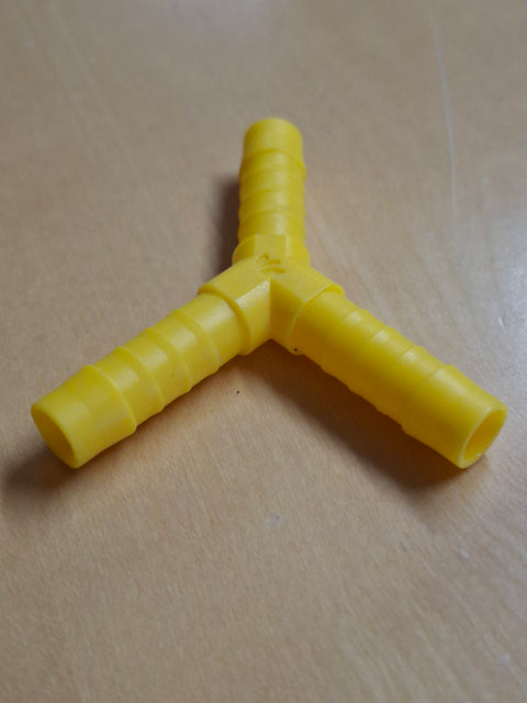 Y-Schlauchverbinder 10 mm WeissGelb – 2 Stück für Trinkwasserleitungen