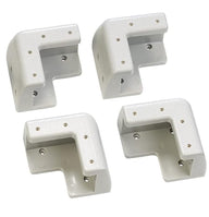 Kit de montage pour panneaux solaires – 4 supports d'angle pour cadres en aluminium 18–40 mm, ABS, blanc-gris