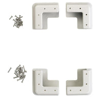 Kit de montage pour panneaux solaires – 4 supports d'angle pour cadres en aluminium 18–40 mm, ABS, blanc-gris