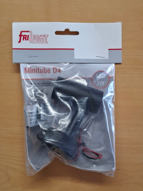 LED-Spot Minitube D4 mit USB – 12 V, 90 lm, Schwarz matt