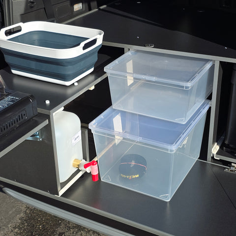 REIMO Campingbox M per VW Caddy dal 2003 e altri mini camper e minivan