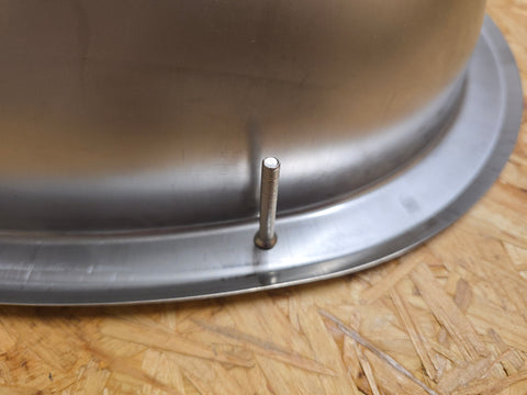 Lavabo ovale in acciaio inox 432