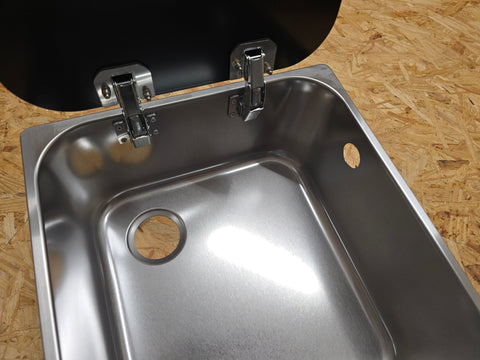 Waschbecken / Lavabo / Spülbecken / Spüle / Brünneli - mit Glasabdeckung