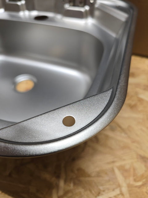 Waschbecken / Lavabo / Spülbecken / Spüle / Brünneli - Edelstahl, mit Glasabdeckung, Carbest