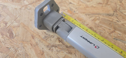 Base per tavolo pieghevole argento - altezza 555 - 765 mm giunto superiore