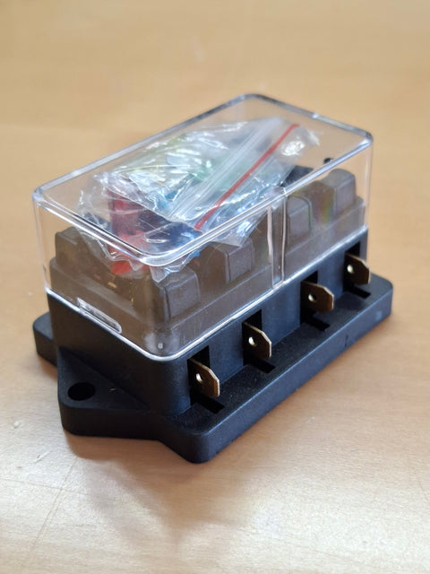 4-fach Sicherungshalter ATO,ATC – 12 V , 24 V für KFZ-Flachsicherungen
