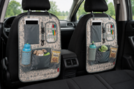 Sitztasche für Rückenlehne, Kakimuster, grün