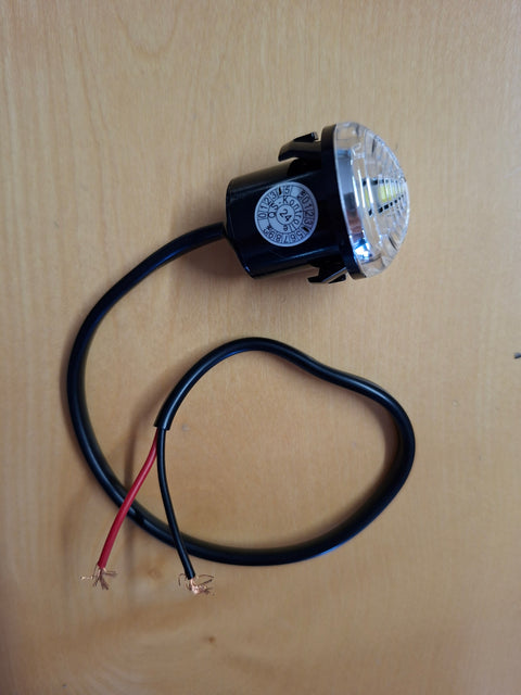 Luce di posizione a LED, 6-33 V, 0,6 W, trasparente, cavo da 250 mm, IP67