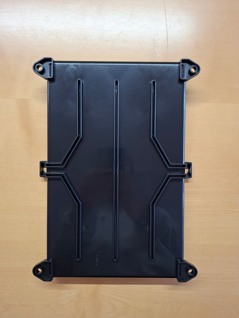 Support de batterie 280 × 178 mm avec fixation par vis – plastique, noir