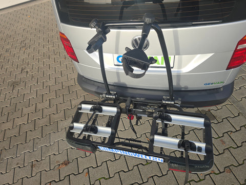 Portabici BackPower per gancio traino con spazio per 2 bici