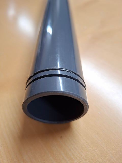 Abwasserrohr 40 mm, 0,5 m – beidseitig mit O-Ringen