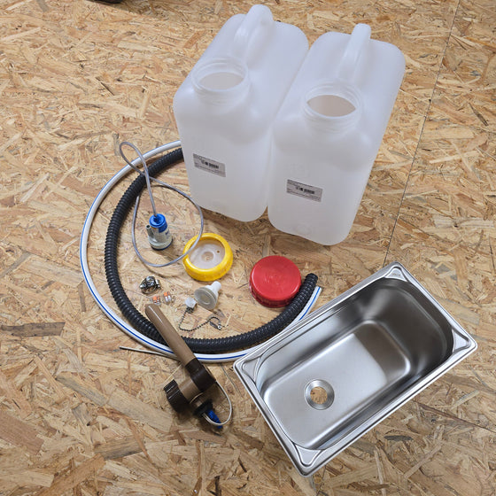 Wasseranlage aus Edelstahl, Komplettset für CityVan