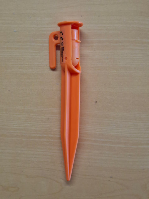 Zelthering mit LED-Leuchte – schwenkbar, Orange, 4 Stück