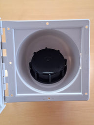 Tubulure de remplissage d'eau avec clapet verrouillable – Blanc, Ø 40 mm