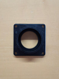 Flangia avvitabile 1 1/2" – plastica nera con 4 fori di fissaggio