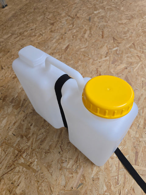 Tanica per l'acqua, collo largo, con serbatoio di sicurezza, 13L - incl. cinghia di ancoraggio