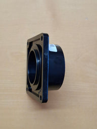 Flangia avvitabile 1 1/2" – plastica nera con 4 fori di fissaggio