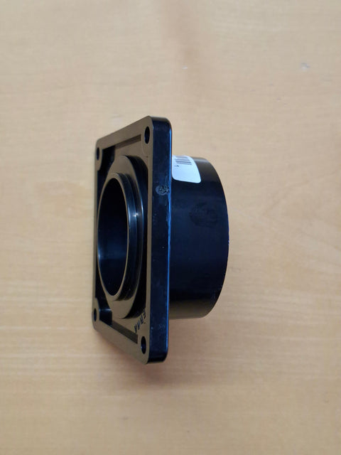 Flangia avvitabile 1 1/2" – plastica nera con 4 fori di fissaggio