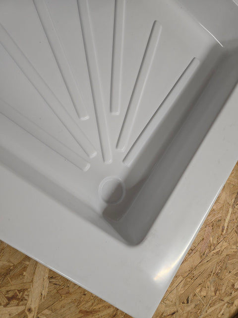 Piatto doccia in plastica bianco, 665 x 655 x 80 mm