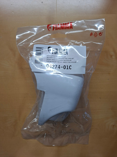 Fiamma Endkappe rechts Polar Weiss – für F45 i L 450–550 cm, Original Ersatzteil 04381-01A